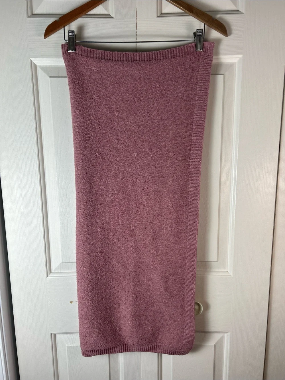 Bearpaw Baby Blanket Sweater Knit Raised Dots Texture